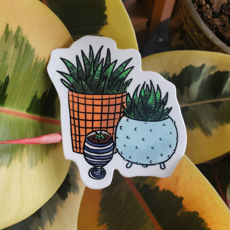 3 House Plants Sticker