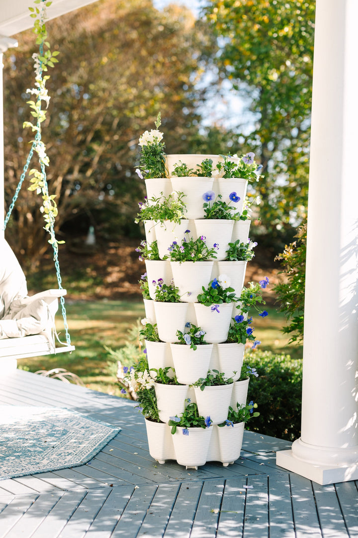 7 Tier GreenStalk Garden Leaf Vertical Planter - Basket Weave Texture