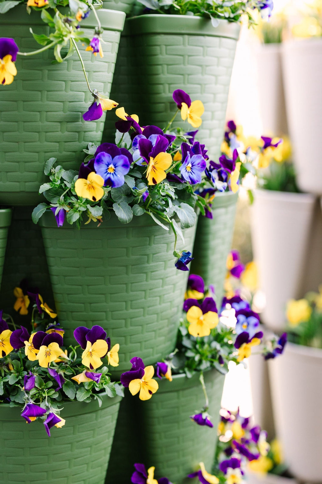 7 Tier GreenStalk Garden Leaf Vertical Planter - Basket Weave Texture