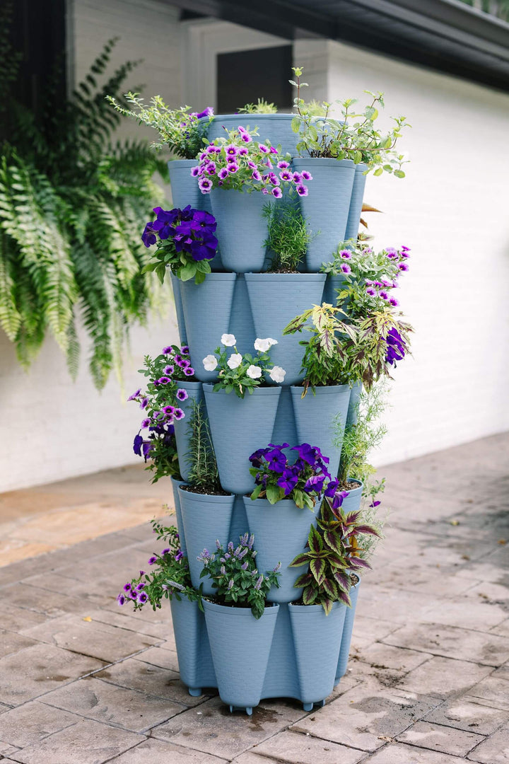 5 Tier GreenStalk Garden Original Vertical Planter - Basket Weave Texture