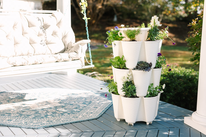 3 Tier GreenStalk Garden Original Vertical Planter - Basket Weave Texture