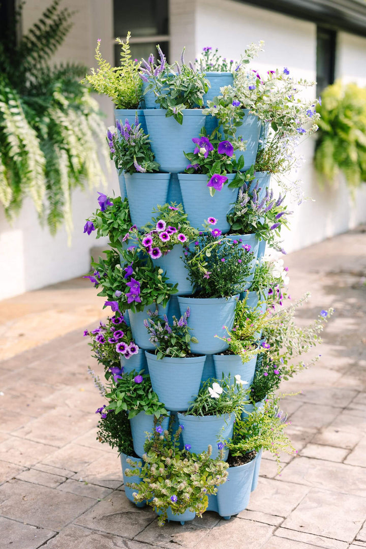 7 Tier GreenStalk Garden Leaf Vertical Planter - Basket Weave Texture