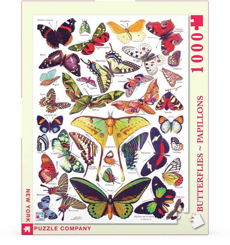 Butterflies ~ Papillons - 1000 Piece Jigsaw Puzzle