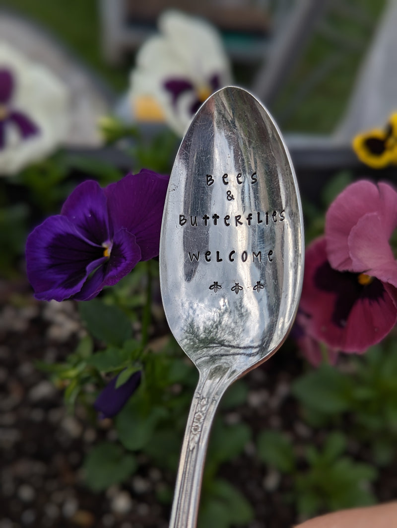 Metal Serving Spoon Plant Markers