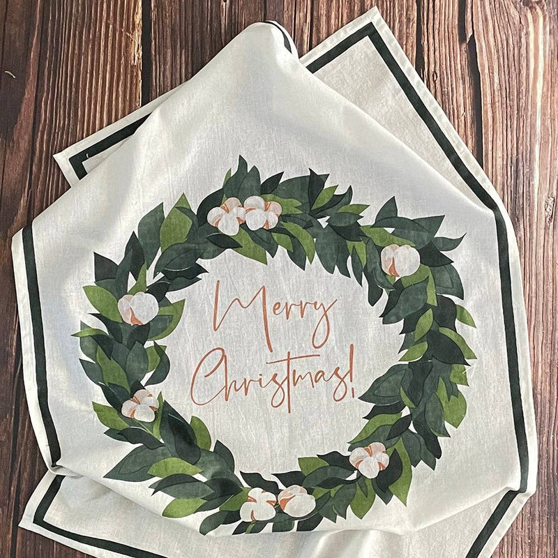 Wreathe Floursack Kitchen Towel S/2