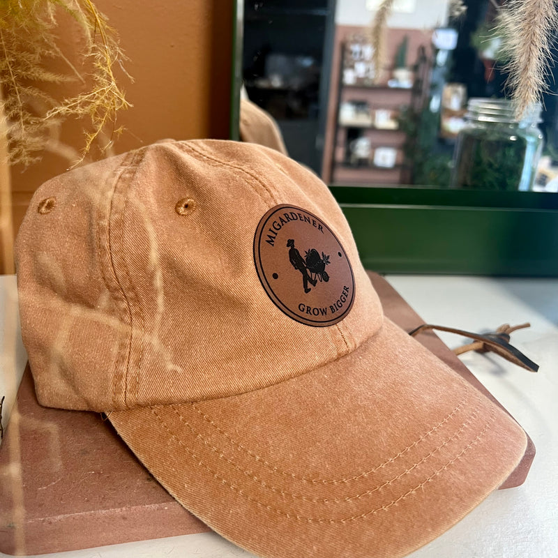 MIgardener Leather Patch Hat