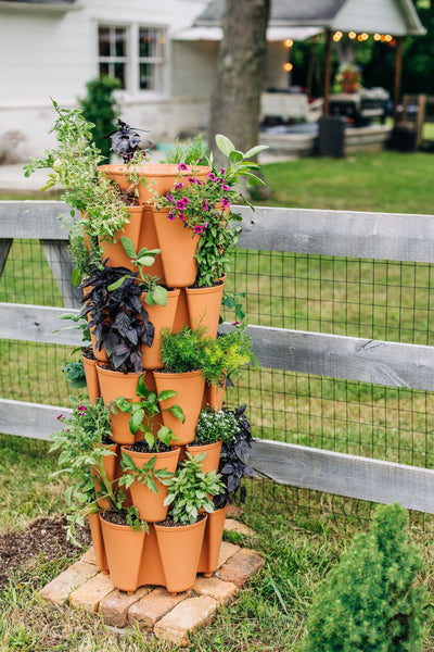 5 Tier GreenStalk Original Vertical Planter | Classic Terracotta (Basic Texture) 