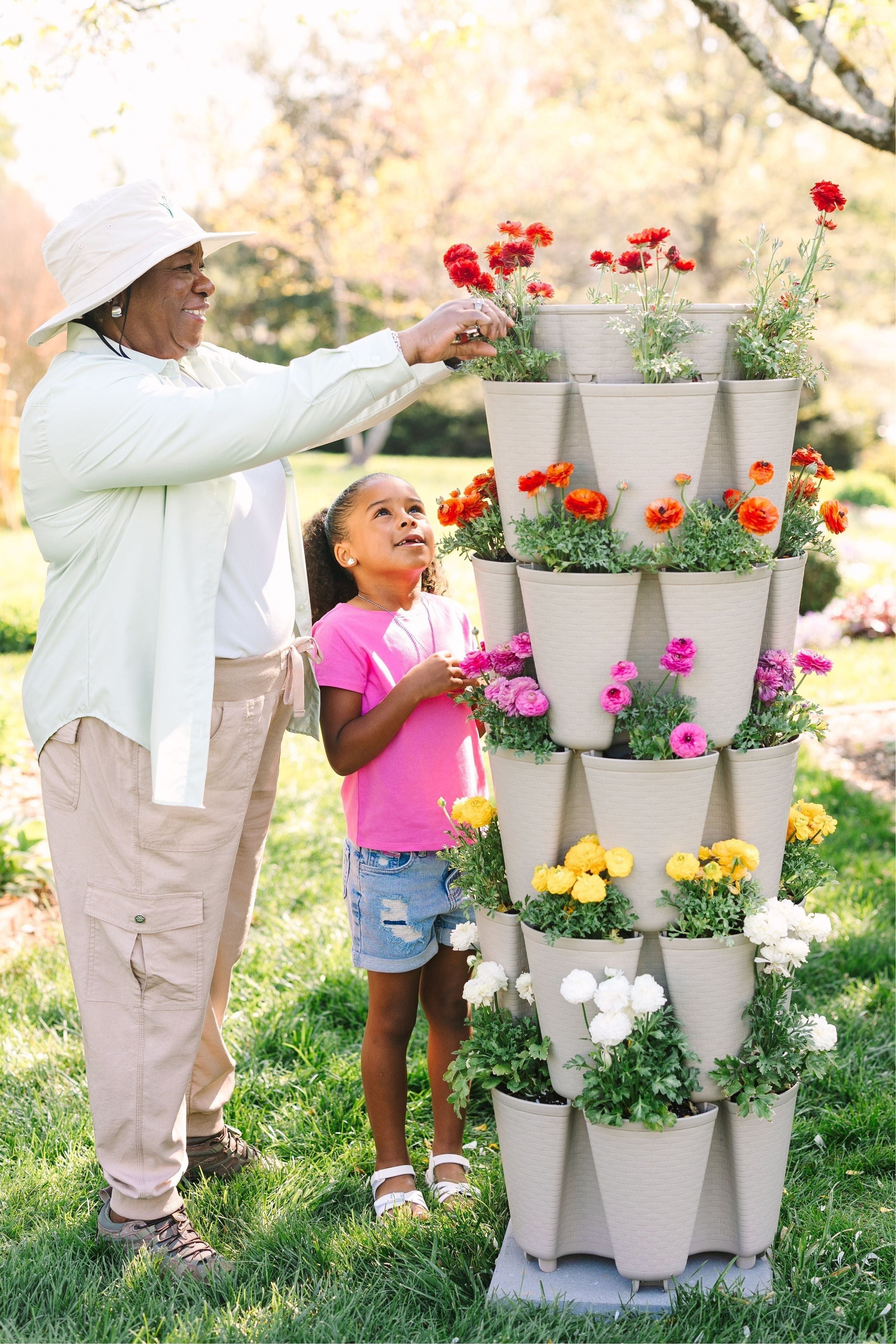 5 Tier GreenStalk Garden Original Vertical Planter - Basket Weave