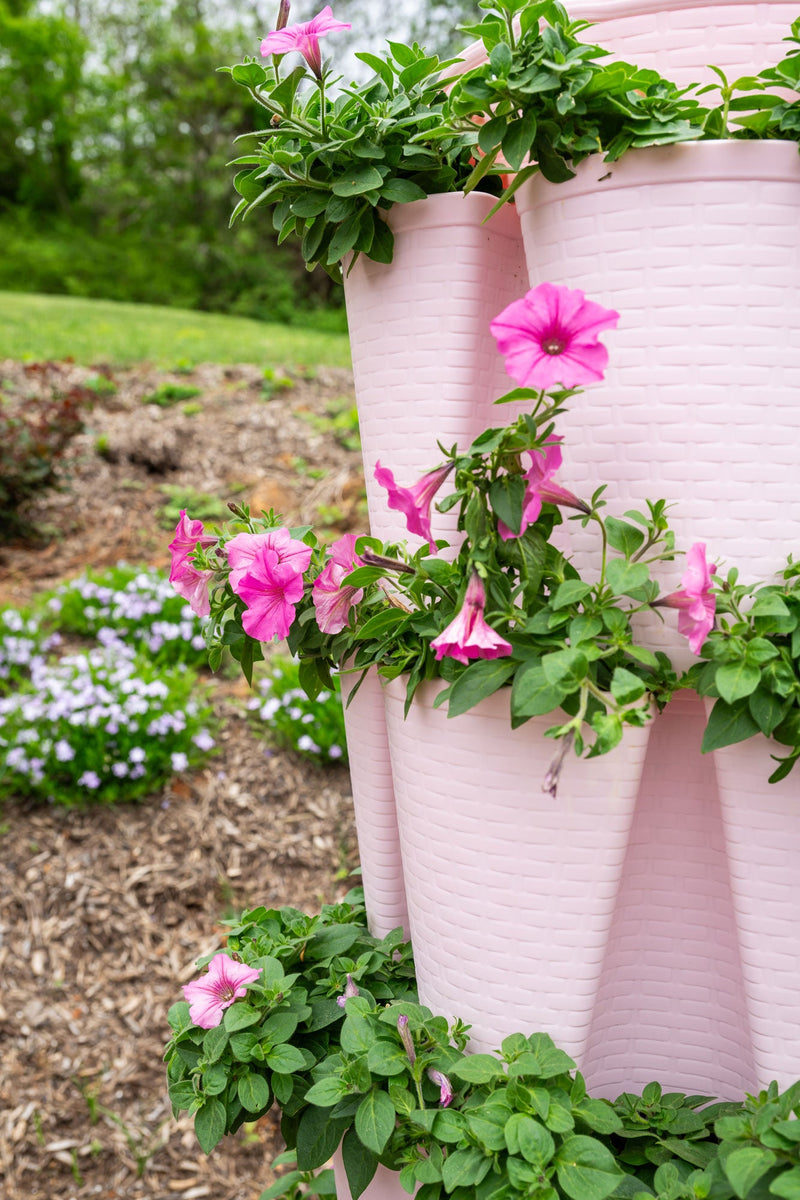 5 Tier GreenStalk Original Vertical Planter | Cherry Blossom (Basket Weave Texture)