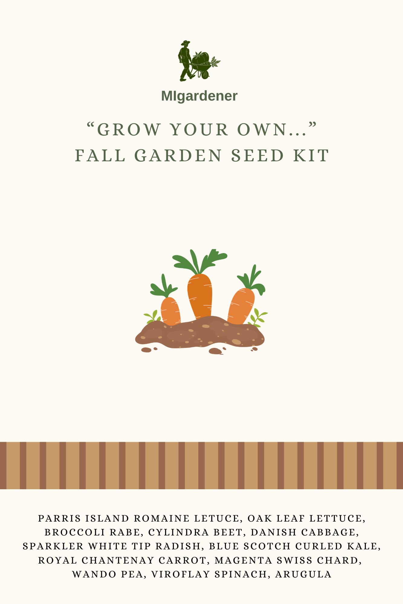 fall garden seed kit Grow Your Own Fall Garden Collection Kit