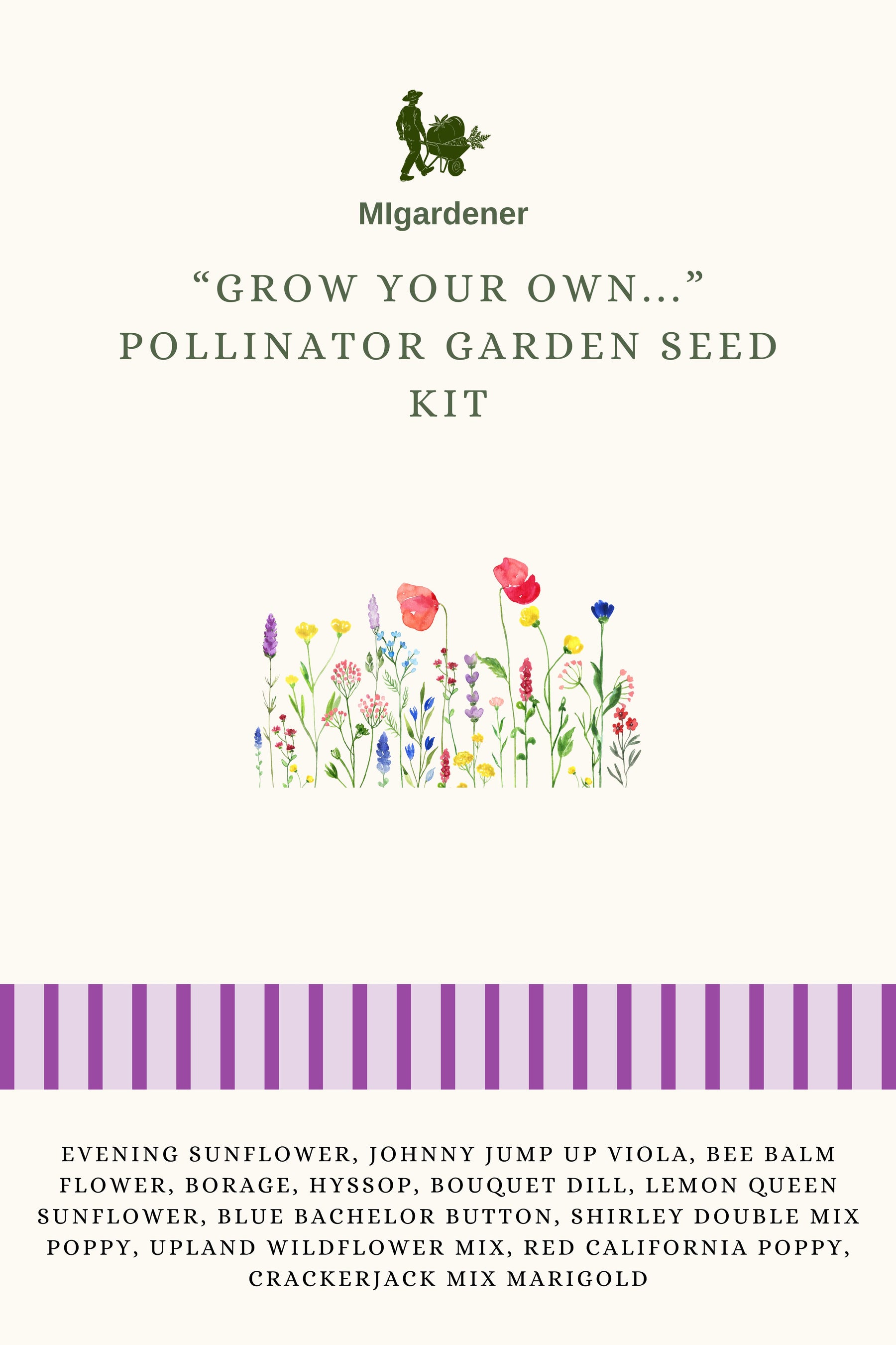 bee garden seed mix Grow Your Own Pollinator Kit – MIgardener