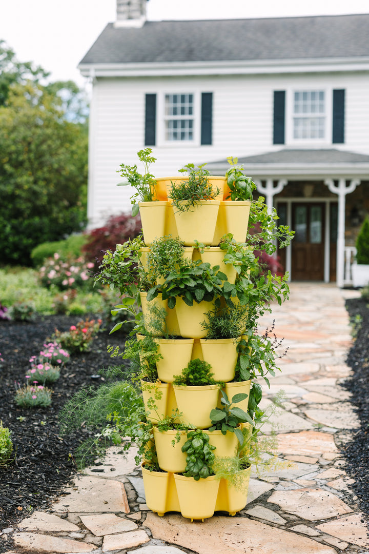 7 Tier GreenStalk Garden Leaf Vertical Planter - Basic Texture