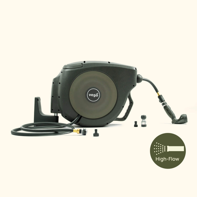 Vego Hi-Flow Retractable Hose Reel Set