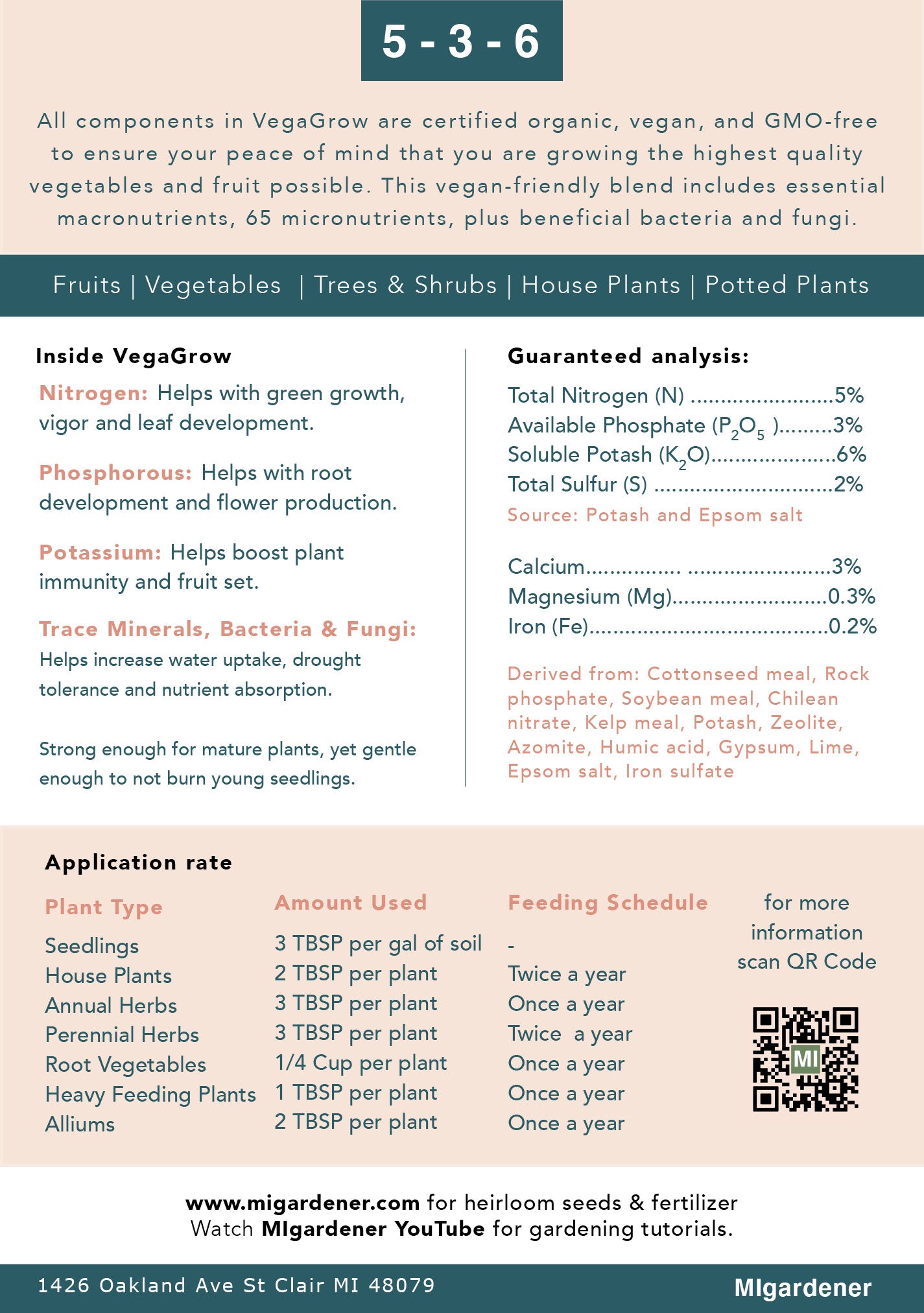 vegan plant fertilizer VegaGrow - Veganic Fertilizer