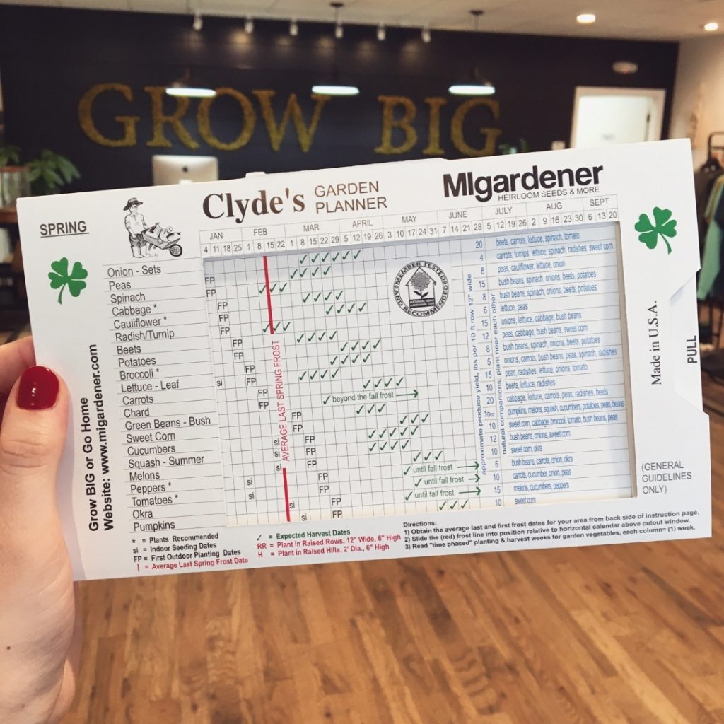 Clyde’s Compact Sliding Garden Planner & Planting Guide MIgardener