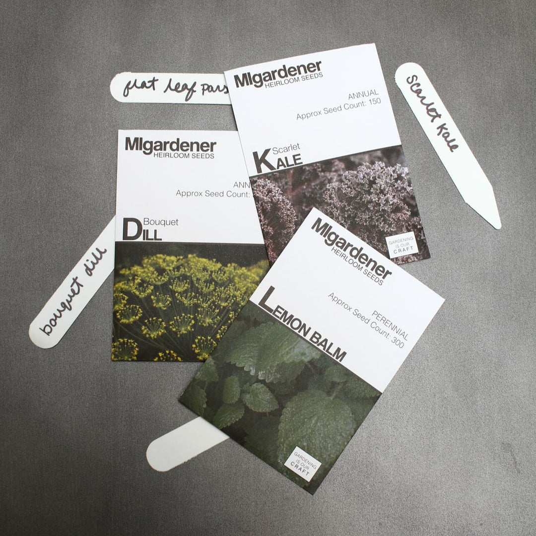 seed packet plant markers 4" White Plant labels (10 ct.) – MIgardener