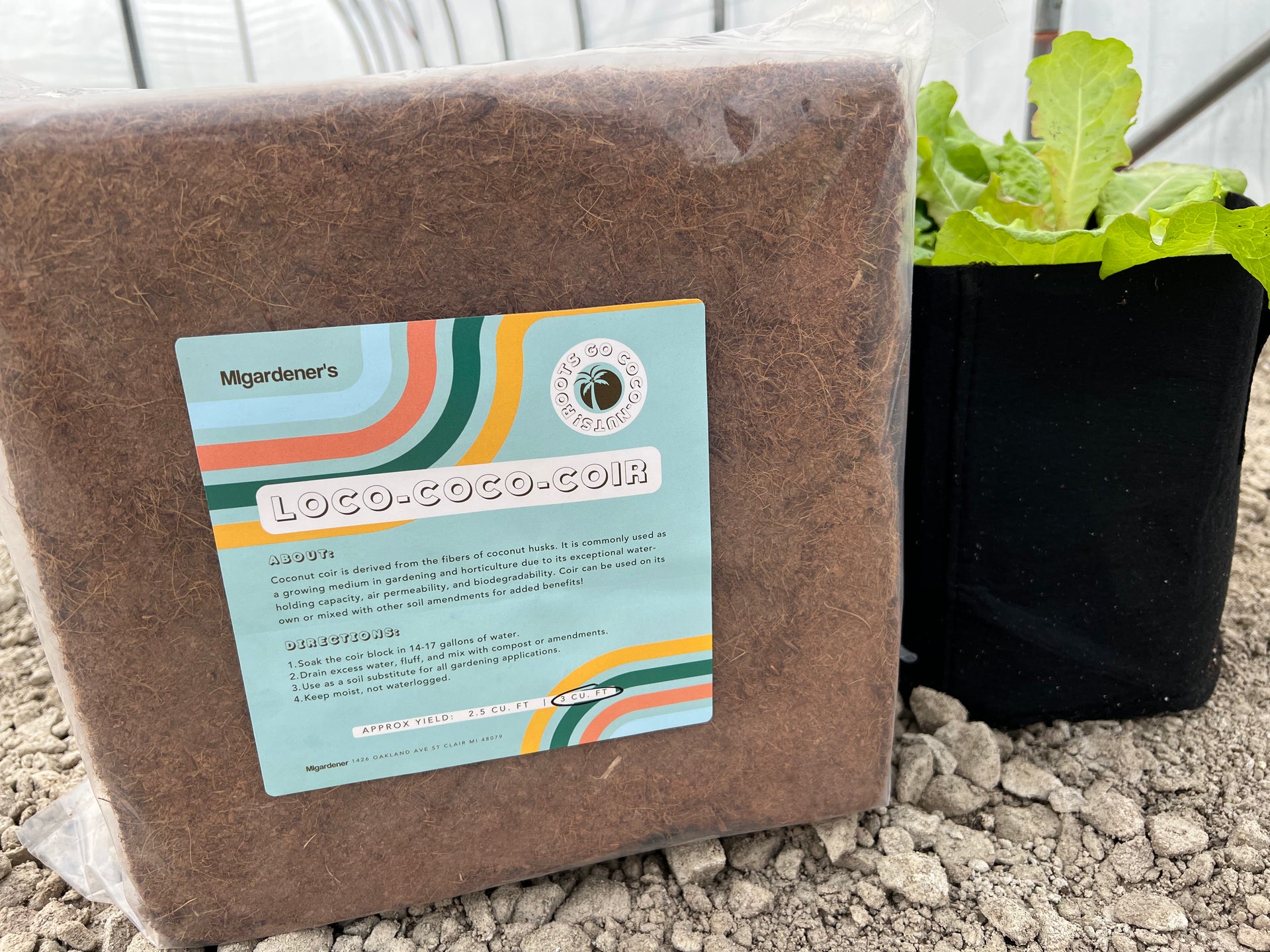 coir potting mix block MIgardener's Loco Coco Coir Blocks 3 cu. ft