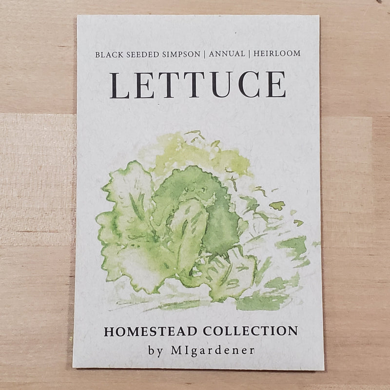 Black Seeded Simpson Lettuce- Homestead Collection