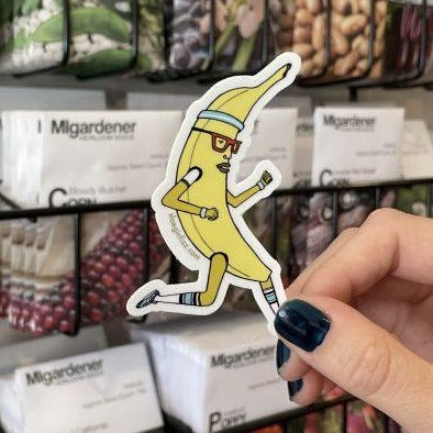 Banana Man on the Run Sticker