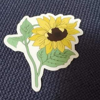 Sunflower Leaning Sticker