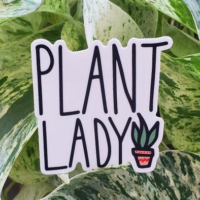 Plant Lady With Succulent Sticker