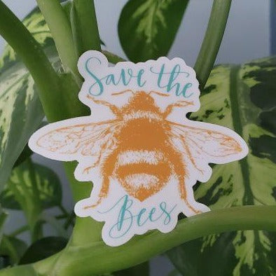Save The Bees Sticker (Orange)