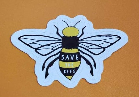 Save the Bee Sticker (Yellow)