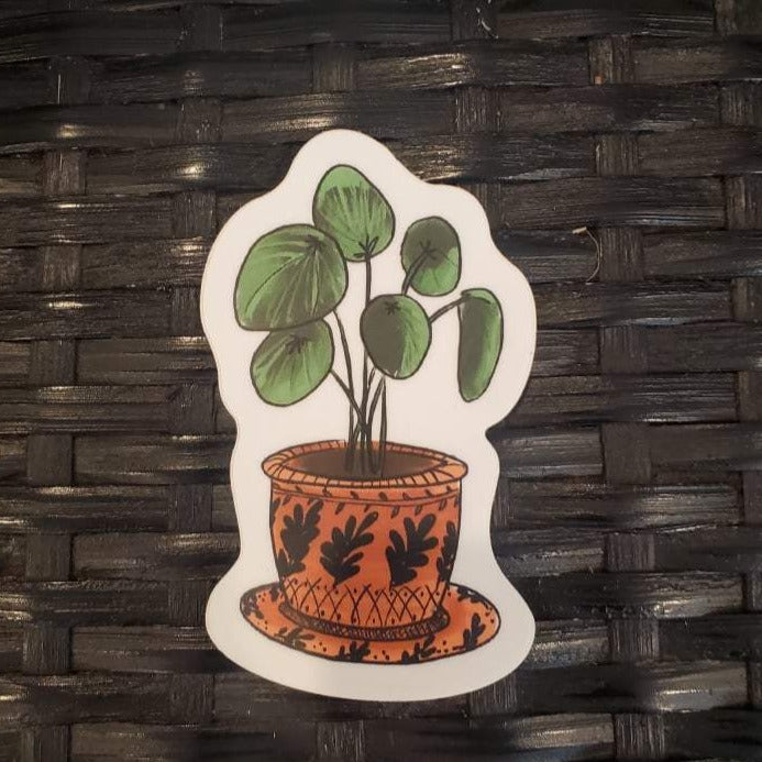 Brown Pot House Plant Sticker